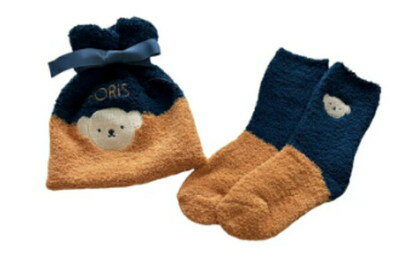 【全品 送料無料！】 miffy ミッフィー もこもこ靴下in巾着バイカラー ボリス ディック・ブルーナ 絵本 アニメ くつした くつ下 靴下 ファッション レディース 女性 雑貨 グッズ かわいい