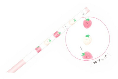 【全品 送料無料！】 セット商品 20本入り 日本製 オリジナル えんぴつ2B タテ ジューシーないちご 鉛筆 エンピツ ペンシル 筆記用具 文房具 学校 勉強 雑貨 グッズ かわいい