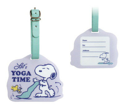 樂天商城 - 【全品　送料無料！】　スヌーピー　SNOOPY　アクリルラゲッジタグYOGA TIME　ピーナッツ　ウッドストック　すぬーぴー　アニメ　ストラップ　タグ　プレート　名前　目印　かばん　バッグ　スーツケース　雑貨　グッズ