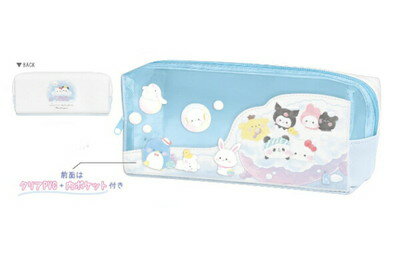 【全品　送料無料！】　サンリオキャラクターズ×もちもちぱんだ　BOXペンケースみんなでお風呂　もちぱ..
