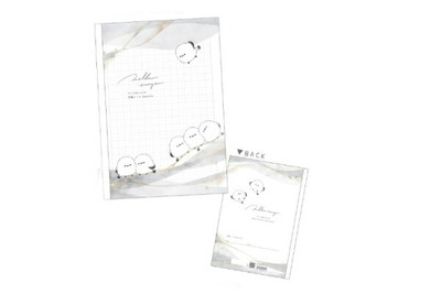 【全品　送料無料！】　セット商品　10冊入り　日本製　オリジナル　B5クリア方眼ノートメロウエナガ　シマエナガ　ノート　文房具　学校　勉強　雑貨　グッズ　かわいい　TE