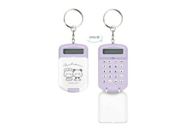【全品　送料無料！】　オリジナル　もちもちぱんだ　電卓キーホルダーホワイト　白　もちぱん　動物　アニマル　キーホルダー　キーリング　チャーム　計算機　雑貨　グッズ　かわいい