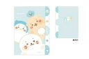 【全品 送料無料!】【オリジナル】5インデックスクリアファイル【むぎゅっと】【しろたん】【動物】【アニマル】【ケース】【カバー】【ファイル入れ】【収納】【文房具...