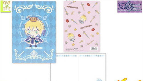 【全品 送料無料!】 Fate ノートB6 アルトリア・ペンドラゴン ゲーム アニメ キャラ フェート 文房具 学校 勉強 生活雑貨 サンリオ ミニキャラ