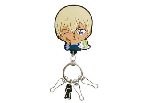 樂天商城 - 【全品　送料無料！】　 名探偵コナン　ラバークリップキーチェーン安室透　キーホルダー　キーチェーン　グッズ　リール　おもちゃ　雑貨　コナン　探偵　漫画　アニメ