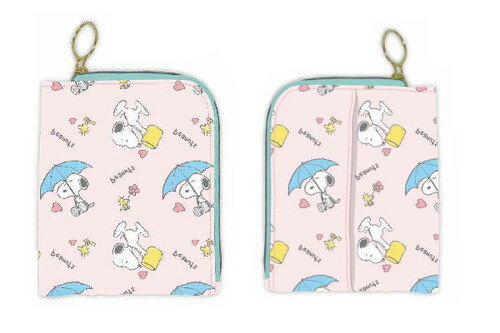 樂天商城 - 【全品　送料無料！】　 PEANUTS　スヌーピー　折りたたみコスメポーチピンク　ポーチ　コスメポーチ　化粧品入れ　ウッドストック　化粧　アニメ　グッズ
