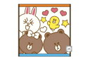【全品 送料無料!】 【LINE FRIENDS】【ラインフレンズ】キャリータオル【ハッピーラインフレンズ】【ブラウン】【コニー】【ライン】【携帯】【SNS】【スタンプ】【タオル】【たおる】【ハンドタオル】【ミニタオル】【タオルハンカチ】【ハンカチ】【雑