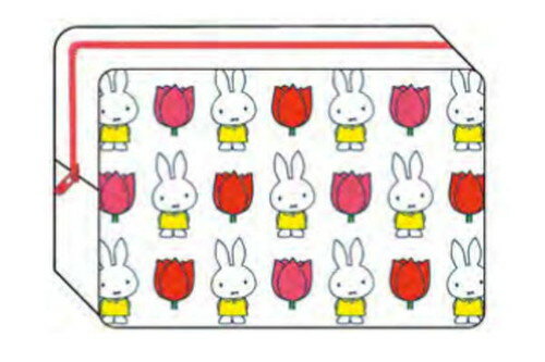 【全品　送料無料！】　 miffy　ミッフィー　転写ポーチパターン　ウサギ　 ミッフィーちゃん　ナインチェ・プラウス　絵本　アニメ　ポーチ　ケース　文房具　化粧ポーチ　小物入れ　雑貨　グッズ