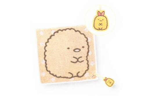 樂天商城 - 【全品　送料無料！】　 すみっコぐらし　ミニタオルとんかつとえびふらいのしっぽ　とんかつ　すみっこぐらし　サンエックス　すみっこ　すみっコ　ゆるキャラ　タオル　たおる　ハンカチ　ハンドタオル　生活雑貨　グッズ