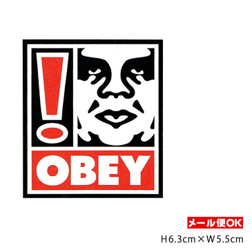 【メール便OK】OBEY Sticker ＜OBEY EXCLAMATION LOGO＞ストリート ファッション グラフィック アート ステッカー シール デカール USA アメリカ 【ポイント】