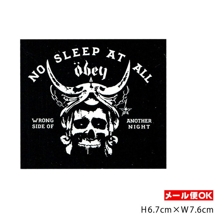 【メール便OK】 OBEY Sticker ＜NO SLEEP AT ALL＞ストリート ファッション グラフィック アート ステッカー シール デカール USA アメリカ