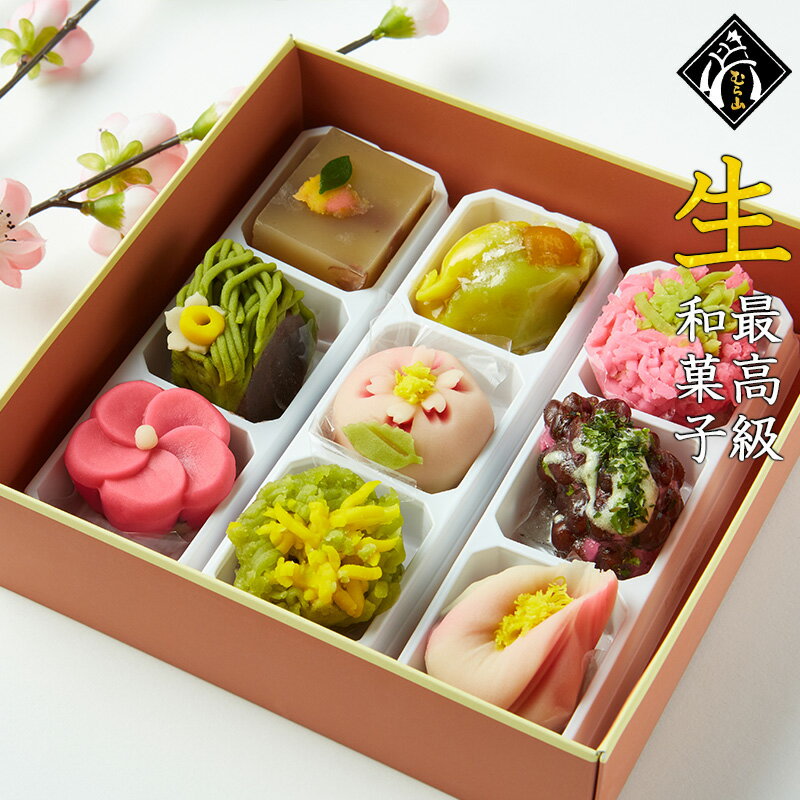 5月15日以降のお届け 生菓子 和菓子 むら山の宝箱（竹） 9個入り お菓子 プレゼント 高級 父の日 手造り お中元 和スイーツ スイーツ ギフト 父の日プレゼント インスタ映え 季節の上生菓子 ギフト用 菓子折り 送料無料