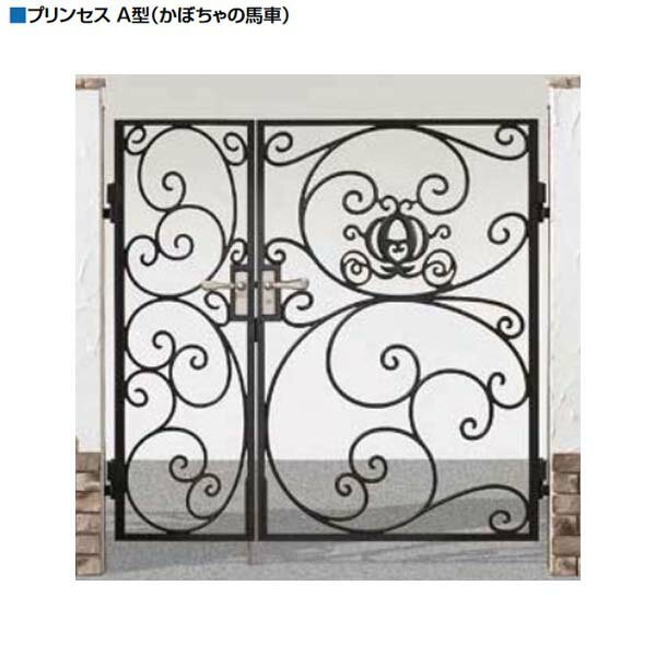 Rakuten - 【門扉】ディズニー 門扉 プリンセスA型(かぼちゃの馬車) 04・08-10 親子開き 角門柱タイプアルミ鋳物門扉 に 可愛いキャラクター を表現した LIXIL(新日軽) のディズニー 門扉 をお求めやすい価格で！【送料無料】