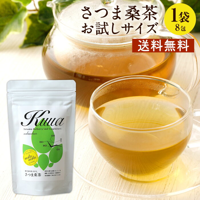 お試し 茶 ( さつま 桑茶 8包 )【 初回限定 】ティーパック 国産 お茶 ティーバッグ スーパーフード 糖化 糖質 ダイエット ミネラル 高品質 桑 桑の葉 桑茶 くわ茶 桑の葉青汁 桑の葉茶 送料無料