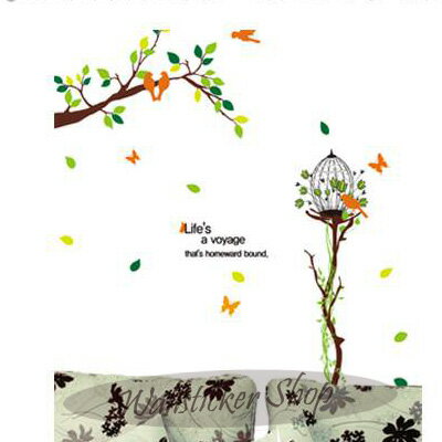 ウォールステッカー インテリアシール 壁シール 壁紙シール 鳥かごwall sticker 北欧