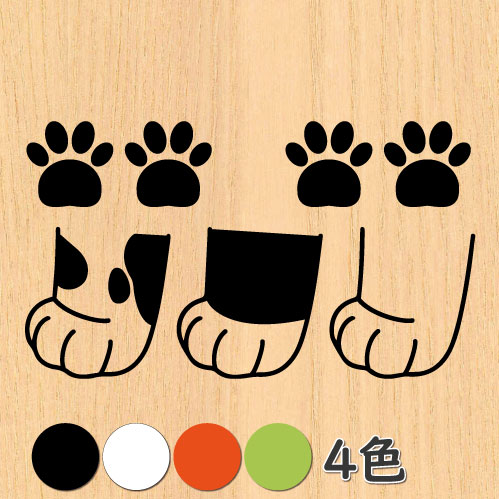 ウォールステッカー 黒猫の足跡 クロネコ キャッツ シール