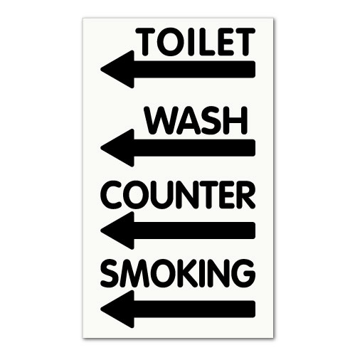 ウォールステッカー 切り文字 トイレ矢印 シール TOILET カウンター 喫煙室 案内 サイン 標識 左・右向き矢印付き トイレ標識 マーク 表示 4ピース