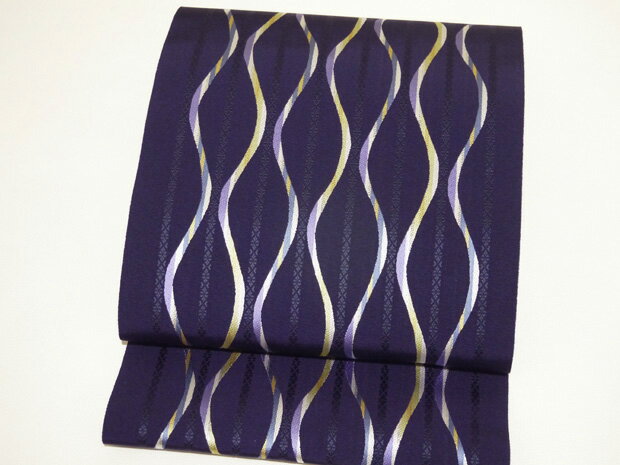 本場筑前 博多織 大倉織物謹製 全通 平地八寸名古屋帯 立涌文様 有職文様 吉祥文様【お仕立代無料＆送料無料＆代引料無料】博多帯 八寸帯 平地八寸なごや帯 袋名古屋帯 袋なごや帯 かがり帯 金証紙 金ラベル 金印 女性用 和装 和服 呉服 着物 きもの 日本製