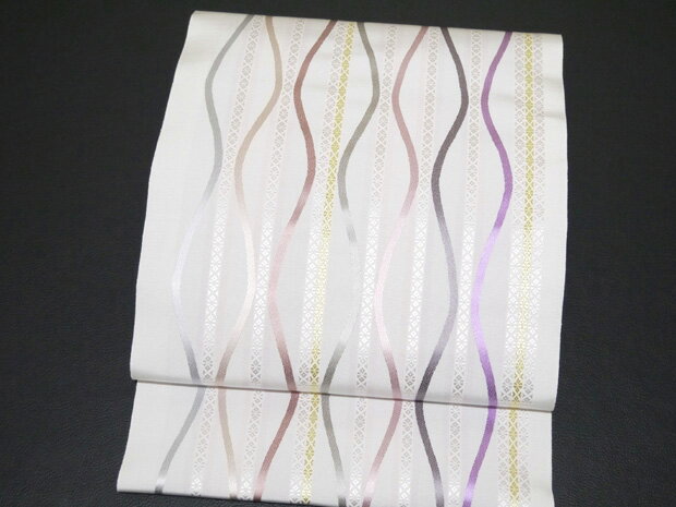 本場筑前 博多織 大倉織物謹製 全通 平地八寸名古屋帯 立涌文様 有職文様 吉祥文様【お仕立代無料＆送料無料＆代引料無料】博多帯 八寸帯 平地八寸なごや帯 袋名古屋帯 袋なごや帯 かがり帯 金証紙 金ラベル 金印 女性用 和装 和服 呉服 着物 きもの 日本製