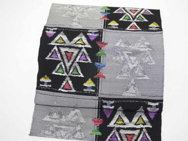 西陣織 名門！帯屋捨松謹製 正絹 八寸名古屋帯【お仕立代無料＆送料無料＆代引料無料】新品 当然未使用 女性用 西陣帯 八寸帯 八寸なごや帯 袋名古屋帯 袋なごや帯 かがり帯 色無地用 小紋用 紬用 おしゃれ帯 鱗 ウロコ 日本製