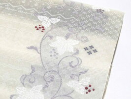 <超軽量帯><単衣帯&冬帯><3シーズン対応>西陣織弥栄織物謹製正絹グレー系九寸名古屋帯【お仕立代無料&送料無料&代引料無料】西陣帯九寸なごや帯女性用和装和服呉服着物きもの付下げ用色無地用小紋用日本製※実質的には4シーズン活用可能。