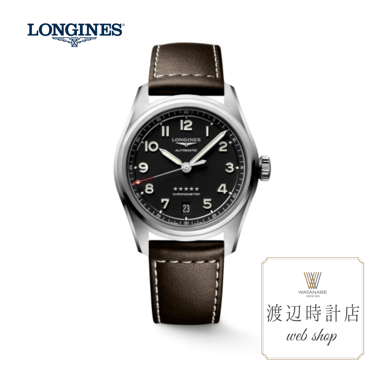 【60回無金利ローン】【正規品】ロンジン スピリット L3.410.4.53.0 LONGINES ブラック 37mm 5年保証【創業100年の時計店】安心の正規品 ロンジンスピリット 自動巻