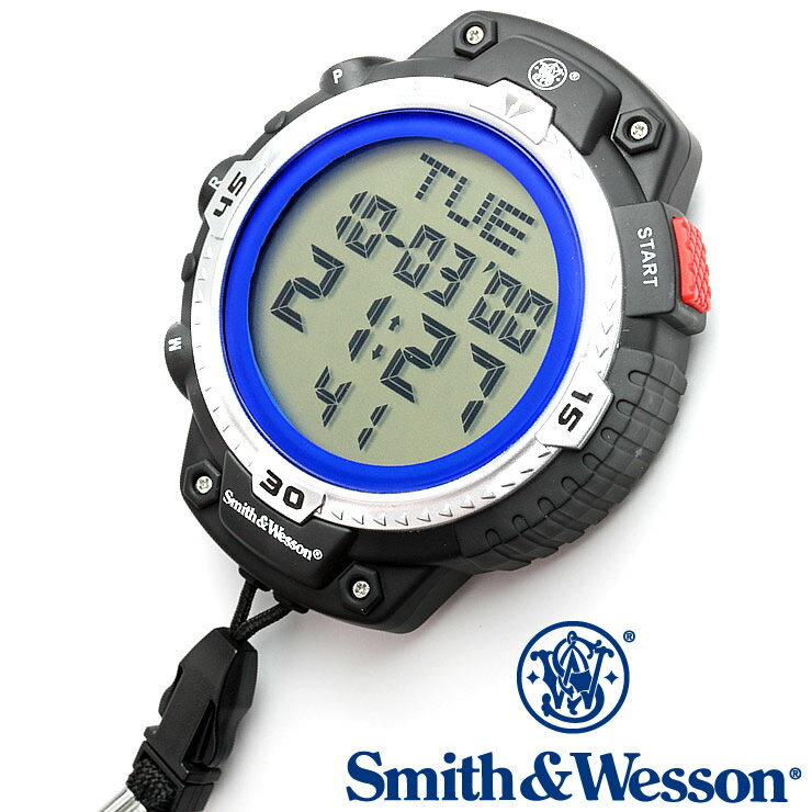 スミス＆ウェッソン Smith & Wesson 正規品 ミリタリー ストップウォッチ STOP WATCH BLACK/ORANGE SWW-100 ラップタイム スプリットタイム 雑誌掲載ブランド サバイバルゲーム サバゲー プレゼント ギフト 送料無料 あす楽