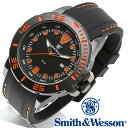 スミス＆ウェッソン Smith & Wesson 正規品 ミリタリーウォッチ 腕時計 メンズ SCOUT WATCH ORANGE/BLACK SWW-582-OR デイトカレンダー 日付 ウレタンベルト ビッグフェイス 雑誌掲載ブランド 男性用 時計 ブラック オレンジ 送料無料