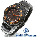 スミス＆ウェッソン Smith Wesson 正規品 スイス トリチウム ミリタリーウォッチ 腕時計 メンズ SWISS TRITIUM DIVER WATCH SWW-900-OR 200m防水 ダイバーズ ダイバー デイトカレンダー 雑誌掲載ブランド 男性用 時計