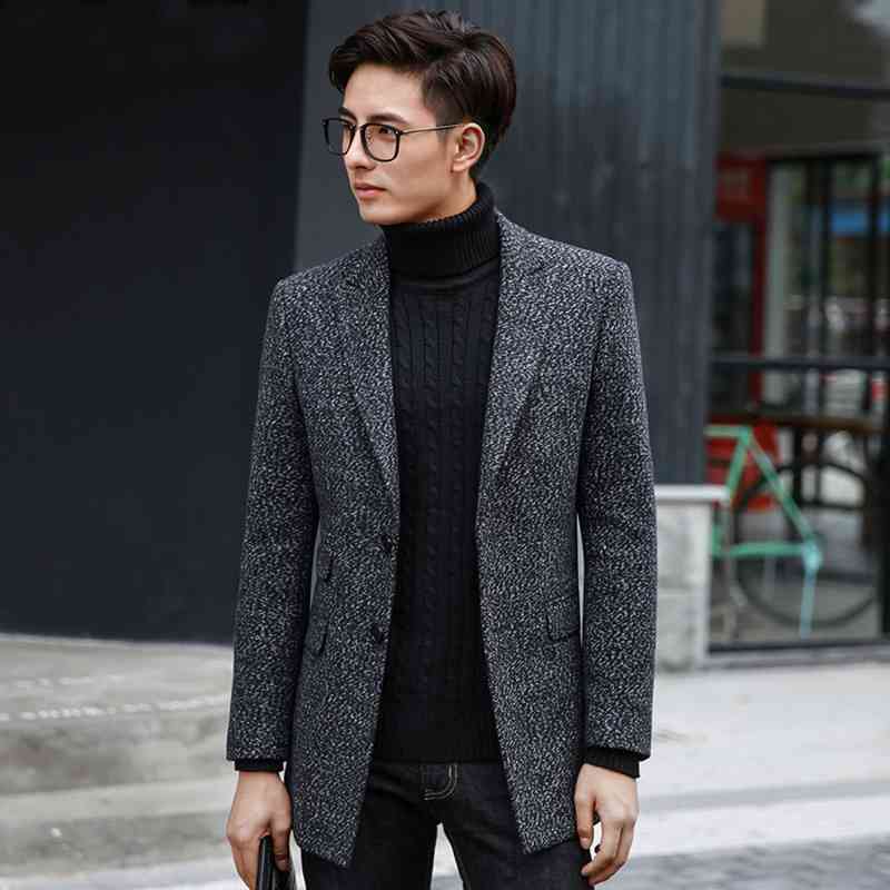 Pea Coat - 【＼クーポン利用で20%OFF!／】 チェスターコート メンズ トレンチコート ピーコート ショート ブランド 青 アウター ウール ステンカラーコート コート 40代 グレンチェック グリーン ジャケット 大きいサイズ 冬 春 軽い ハーフコート 黒 ロング 暖かい 秋
