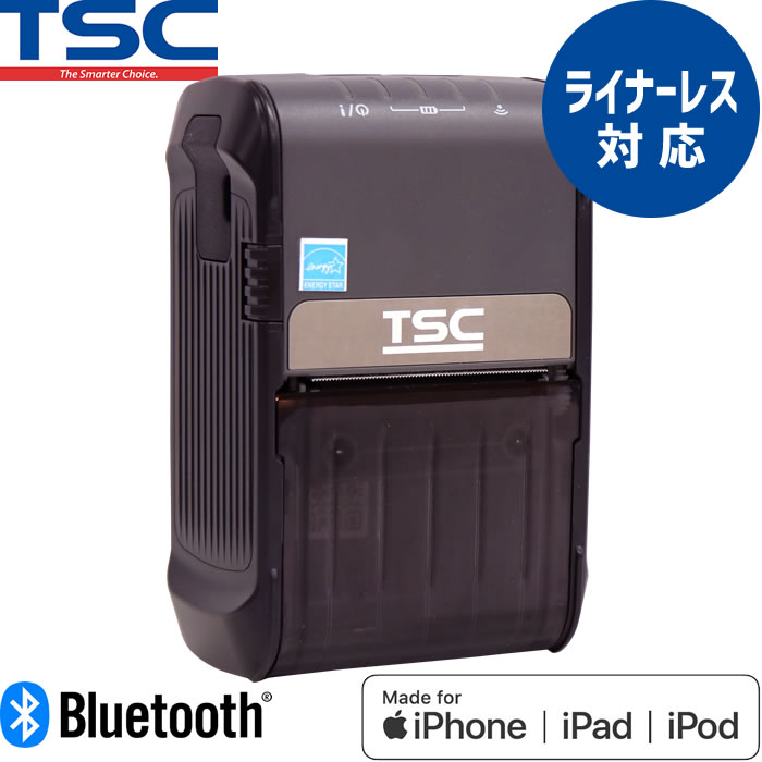 感熱プリンター ALPHA-2R-BT-LX ライナーレスラベル モバイルプリンター Bluetooth USB MFi認証 TSC 業務用 法人様向け