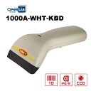 【5年保証】 DOS/V(PS2キーボード)接続 バーコードリーダー USBee 1000A-WHT-KBD バーコードスキャナー 67mm幅 タッチ式 ウェル...