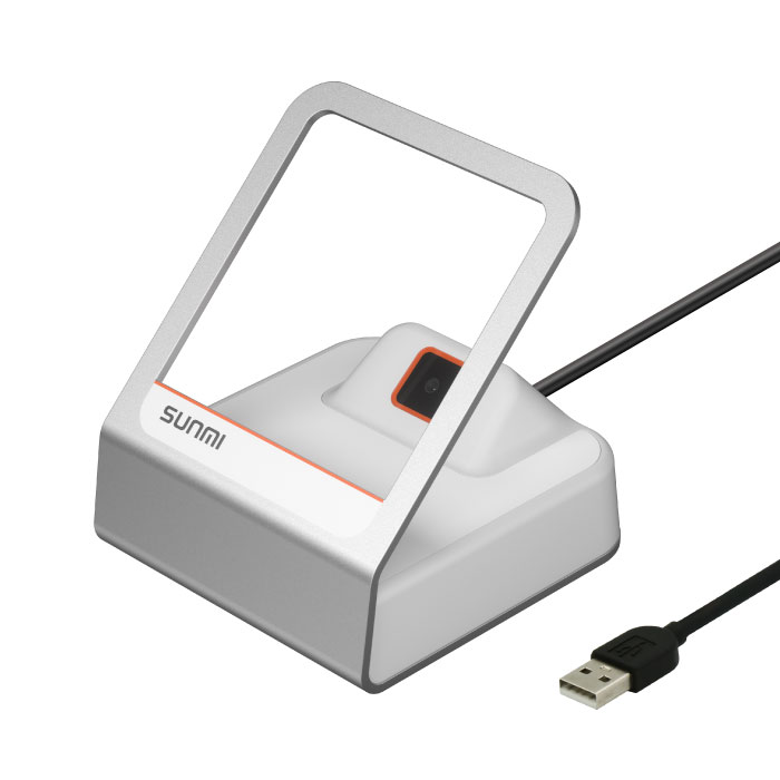 テーブルトップ QRコードリーダー USB Type-A接続 SUNMI-BLINK2-WHT-USBA 卓上 業務用 法人様向け