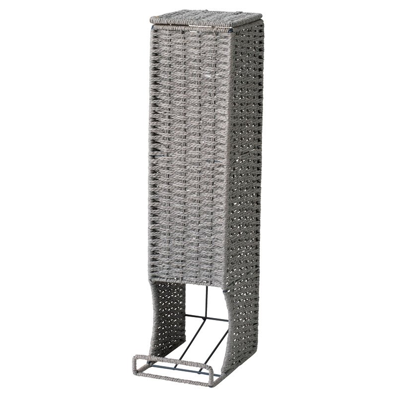 トイレットペーパー入れ グレイ【代引不可】