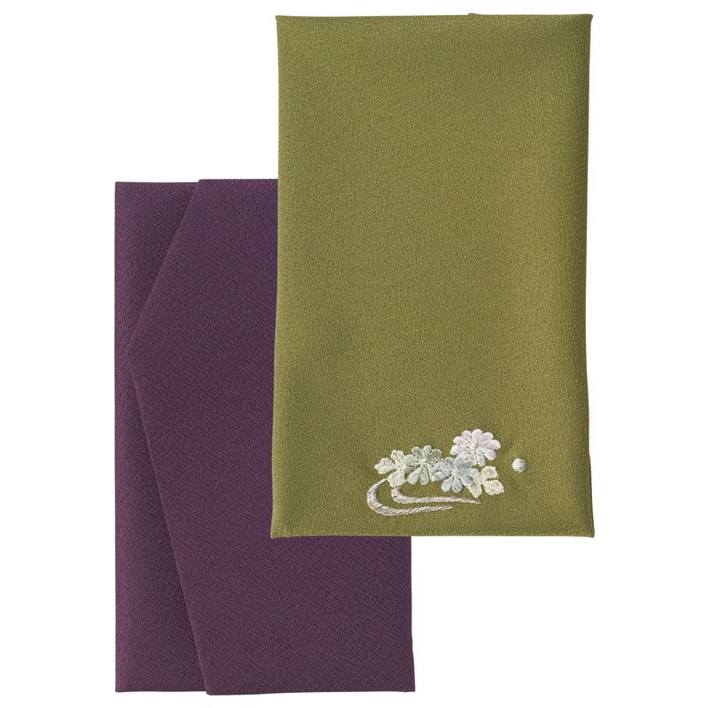 洛北 刺繍入り金封包み&金封ふくさ 紫【のし・包装無料】【代引不可】