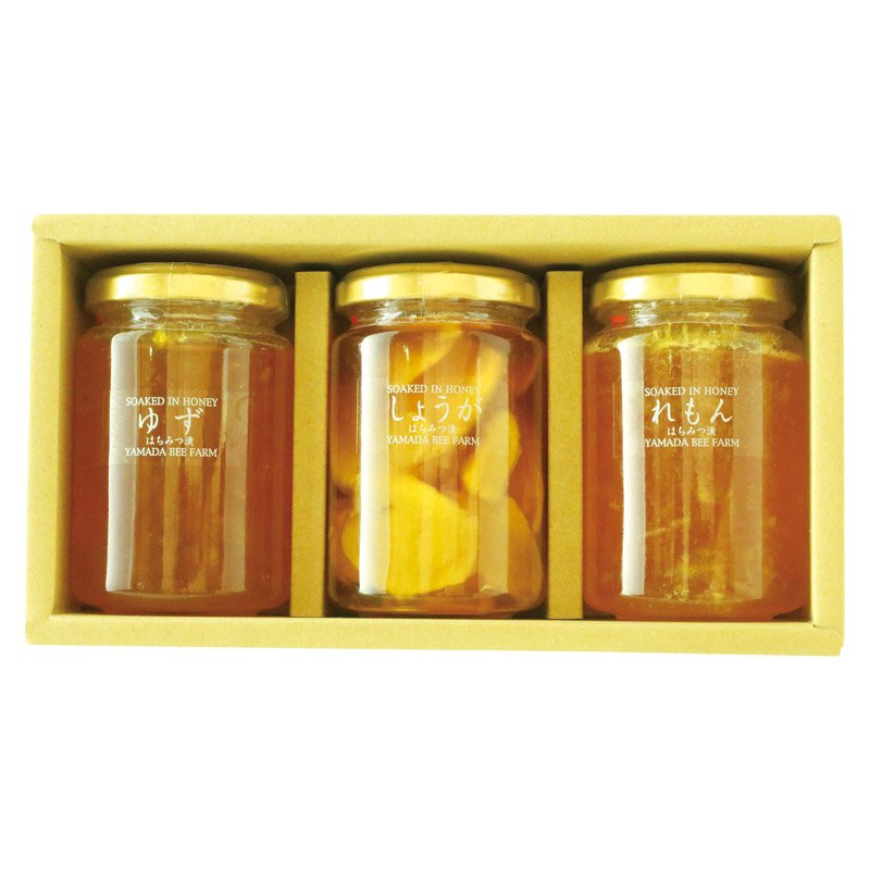 Honey - 山田養蜂場 はちみつ漬3本セット HK-30【のし・包装無料】【代引不可】