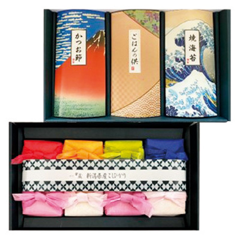 ギフト商品をお買い上げのお客様へ・直送品のため代金引換はご利用できません。・北海道・沖縄はお届けできません。・お届けまで1週間前後お日にちを頂く場合がございます。・ギフト商品は通常商品と同梱できません。日本の米どころとして知られる新潟県。新潟米を代表するコシヒカリはツヤや粘り、独特の甘味が特徴的です。また、炊きあがった時の香りとツヤがあります。新潟県は稲作に必要な水や適した土地、気候に恵まれています。国の名勝天然記念物にも指定され、日本百選にも選定された新潟県村上「笹川流れ」の塩をセットにしました。新潟県産コシヒカリ（300g）×7、鰹節（3g）・わかめスープ（3.5g）×各4、焼海苔（全型5枚）・笹川流れの塩（20g）×各1・賞味期限：常温1年【乳・小麦】関連商品初代田蔵 新潟県産こしひかり・笹川流れ極塩ギフトセット TOKI-80...初代田蔵 新潟県産こしひかり・笹川流れ極塩ギフトセット TOKI-40...初代田蔵 新潟県産こしひかり・笹川流れ極塩ギフトセット TOKI-50...9,396円5,076円6,156円初代田蔵 新潟県産こしひかり・笹川流れ極塩ギフトセット TOKI-10...初代田蔵 新潟県産こしひかり・笹川流れ極塩ギフトセット TOKI-15...初代田蔵 新潟県産こしひかり・笹川流れ極塩ギフトセット TOKI-30...10,800円16,200円3,996円ホテルニューオータニ レトルトスープ・調理セット ORV-70【のし・...電子レンジ圧力鍋 極み味 レッド【のし・包装無料】【代引不可】...電子レンジ圧力鍋 極み味 イエロー【のし・包装無料】【代引不可】...8,316円8,250円8,250円パナソニック エントリーシェーバー3枚刃 ES-RT1A-A【のし・包...サーモス 真空断熱タンブラー400ml ペア【のし・包装無料】【代引不...今治謹製 至福タオル バスタオル2P【のし・包装無料】【代引不可】...8,470円8,470円8,470円■ 初代田蔵 新潟県産こしひかり・笹川流れ極塩ギフトセット TOKI-7000日本の米どころとして知られる新潟県。新潟米を代表するコシヒカリはツヤや粘り、独特の甘味が特徴的です。また、炊きあがった時の香りとツヤがあります。新潟県は稲作に必要な水や適した土地、気候に恵まれています。国の名勝天然記念物にも指定され、日本百選にも選定された新潟県村上「笹川流れ」の塩をセットにしました。