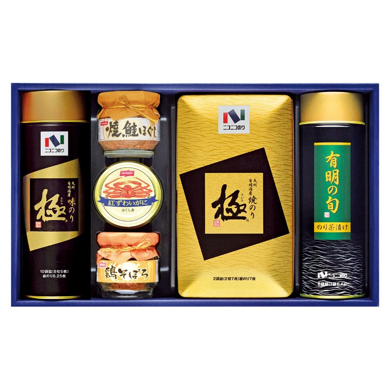 Rakuten - ニコニコのり MBシリーズ 「極」味のり・焼のり・瓶・缶・茶漬け詰合せ MB-50R【のし・包装無料】【代引不可】