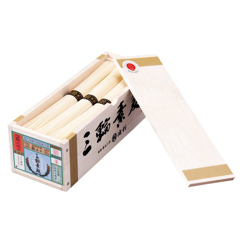池利 三輪素麺（ミニチュア木箱入） P-9【のし・包装無料】【代引不可】