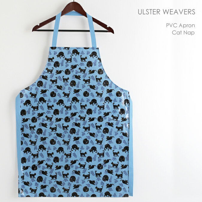 【エプロン アルスターウィーバーズ Ulster Weavers 】 英国王室御用達 PVC Apron キャット ナップ 撥水加工 送料無料 カフェ ティータイム レディース ブランド コットンエプロン プレゼント ギフト 新生活 新居 引越し祝い 子供 家　おうち 在宅 おしゃれ