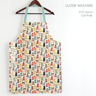 セール SALE ! 【エプロン アルスターウィーバーズ Ulster Weavers 】 英国王室御用達 PVC Apron キャット ウォーク 撥水加工 前掛け 送料無料 レディース 前掛け ブランド コットンエプロン プレゼント ギフト 新生活 新居 引越し祝い 子供