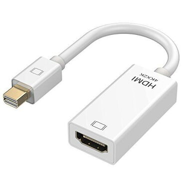 QTop Mini DisplayPort to HDMI変換ケーブル 高解像度4K、3D対応 Thunderbolt DP to HDMI HDTV変換アダプター 【相性保証付き】（Apple MacBook Pro、 iMac、 MacBook Air、 Mac mini、 Microsoft Surface Pro、 ThinkPad X1などに対応）ホワイト