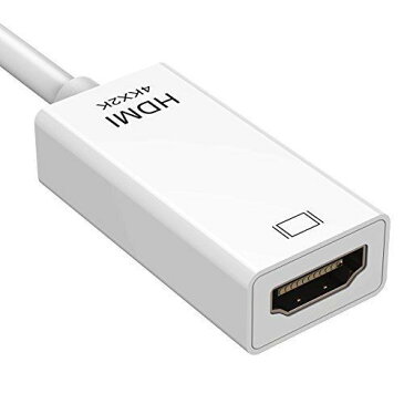 QTop Mini DisplayPort to HDMI変換ケーブル 高解像度4K、3D対応 Thunderbolt DP to HDMI HDTV変換アダプター 【相性保証付き】（Apple MacBook Pro、 iMac、 MacBook Air、 Mac mini、 Microsoft Surface Pro、 ThinkPad X1などに対応）ホワイト