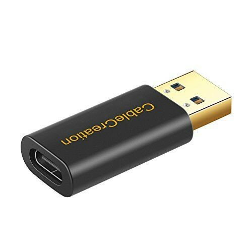 USB 3.0 to USB-C アダプタ CableCreation Type 3.0 - Type C変換コネクタ データ転送及び充電対応 USB-C充電ケーブル、ラップトップ及び壁面充電器など対応 ブラック 【1個】USB-C to USB 3.0