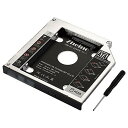 Zheino 2nd 12.7mmノートPCドライブマウンタ セカンド 光学ドライブベイ用 SATA/HDDマウンタよりCD/DVD CD ROM HDD CADDY に置き換えます CHN-DC-2530PE-12.7