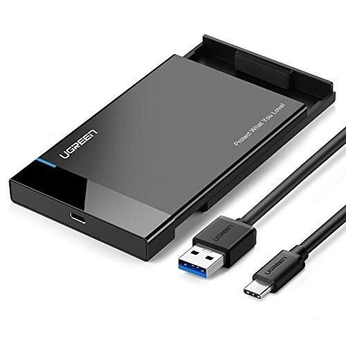 2.5インチ HDDケース SATA To USB C 3.1 Gen 2 外付ハードディスクケース 9.5mm/7mm厚両対応 UASP対応 6Gbps 簡単着脱 PC Mac レコーダー XBox PS4 PS4 pro PS3 テレビ等適用 USB3.0ケーブル付属