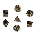 【ノーブランド 品】マルチ面 ダイス TRPGゲーム ダンジョン&ドラゴン D4-D20 小道具 7PCS 全6色 - ブラック