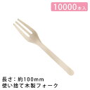 アサヒグリーン 使い捨て 木製 フォーク 約100mm 10000本セット 【 エコ 木製 アウトドア つかいすて 食器 テイクアウト フォーク カトラリー 防...