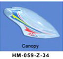 HM-059-Z-34 Canopy ラジコンヘリコプター7ch#59消耗部品