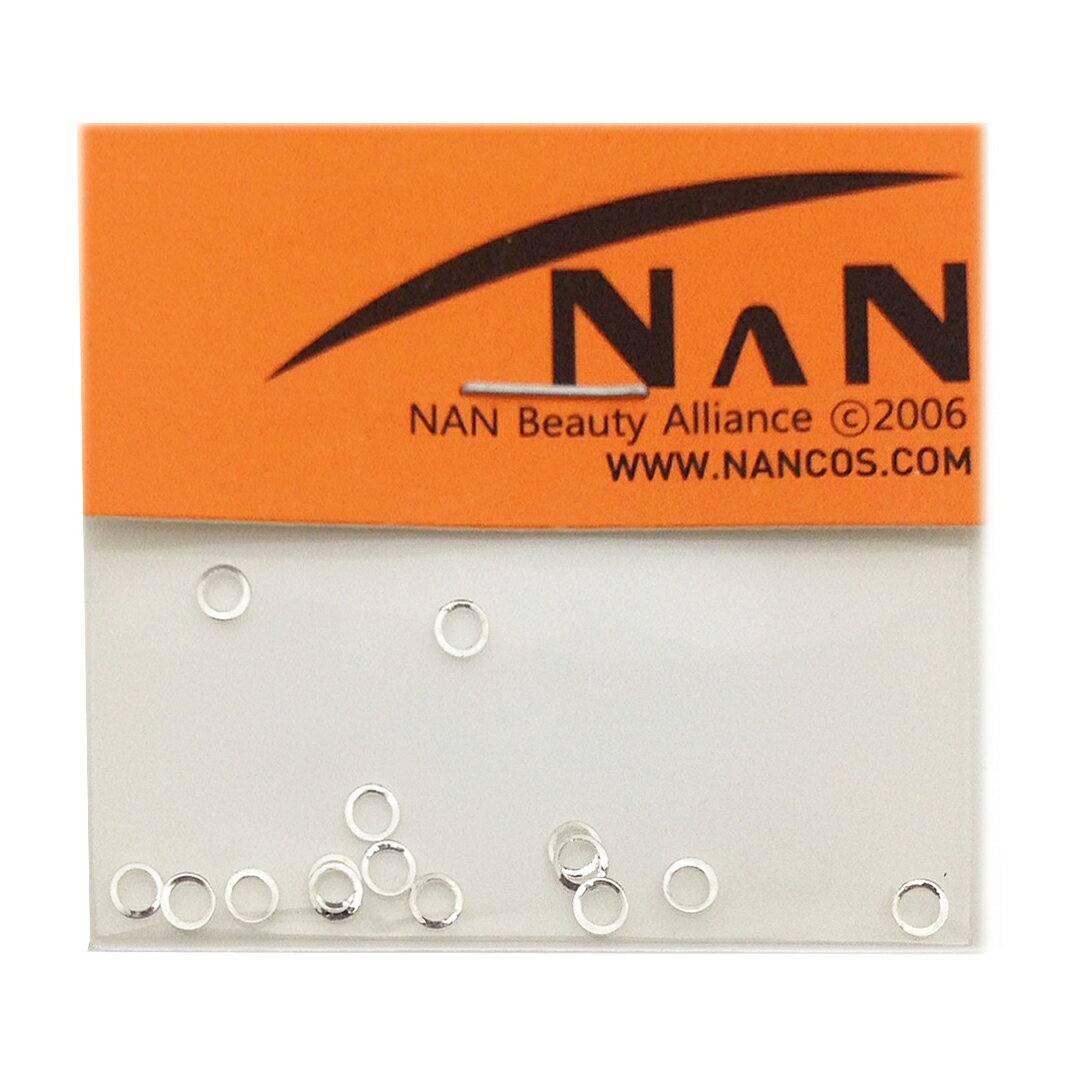 NAN ネイルパーツ メタル スタッズ シルバー ラウンド サイズM 3mm 15個入り NAN-PRTS-101